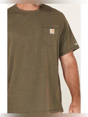 Carhartt Force Relaxed Fit Midweight Pocket T-Shirt in olive green